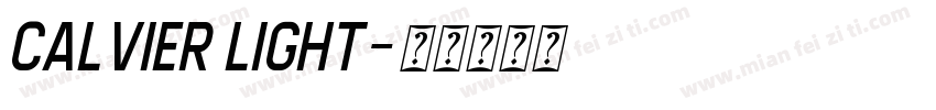 Calvier Light字体转换